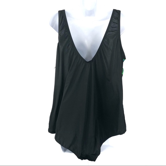 Bleu ice leaves design 1 piece swimsuit size 24 - Picture 5 of 8